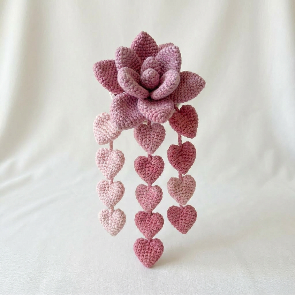 Crochet Hanging Plants Pattern Bundle - 5 Realistic Succulents & Flowers (Digital Download)