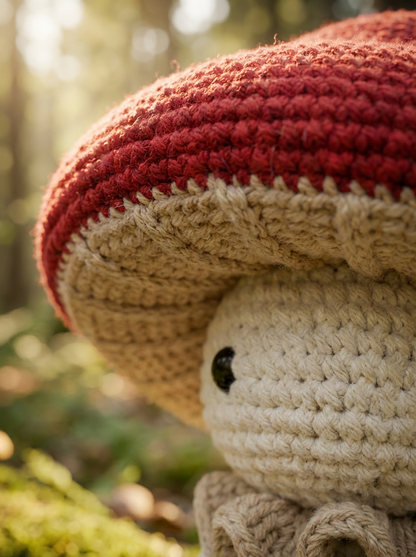 Cute Sitting Mushroom Boy Amigurumi - Detailed Crochet PDF Pattern