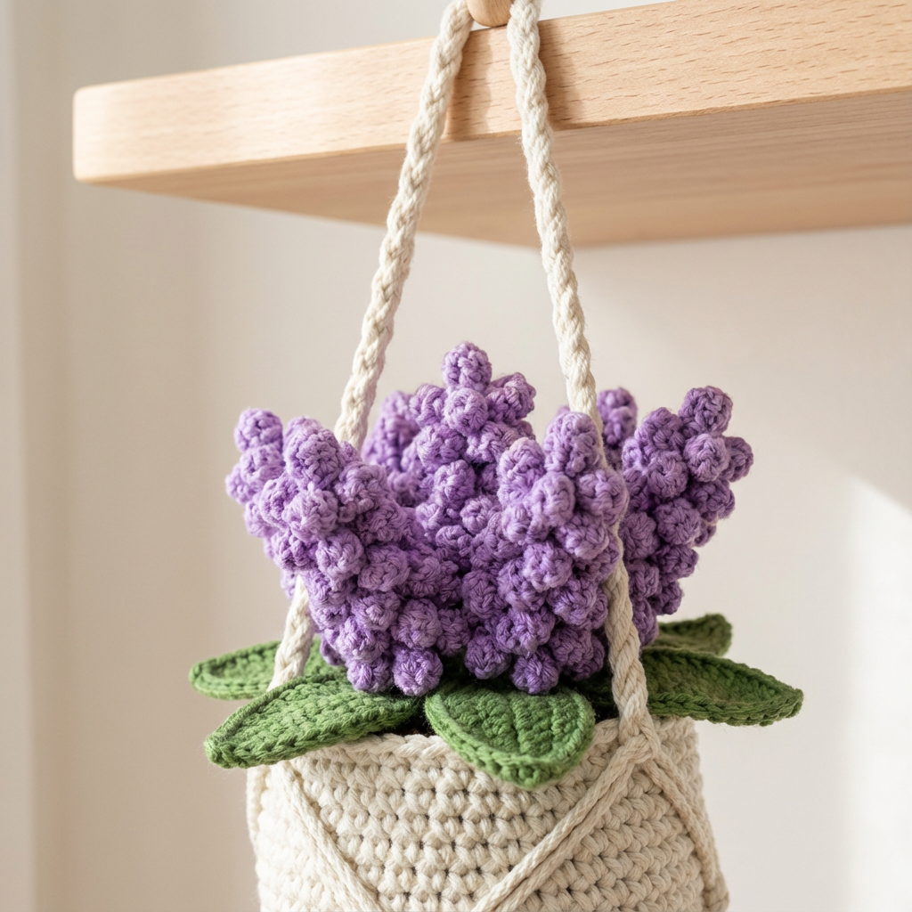 Crochet Hanging Plants Pattern Bundle - 5 Realistic Succulents & Flowers (Digital Download)