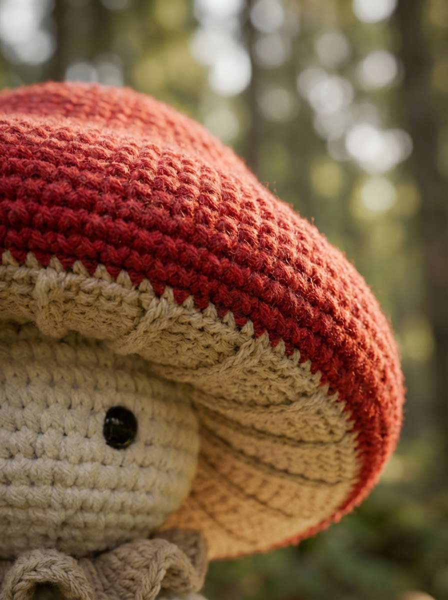 Cute Sitting Mushroom Boy Amigurumi - Detailed Crochet PDF Pattern